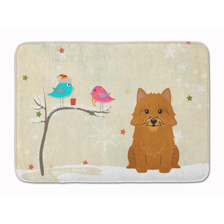 Carolines Treasures Christmas Presents Norwich Terrier Machine Washable Memory Foam Mat BB2492RUG